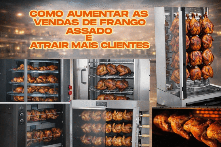 Como aumentar as vendas de frango assado dourado e suculento em máquina profissional de assar frango, destacando a qualidade para atrair clientes.